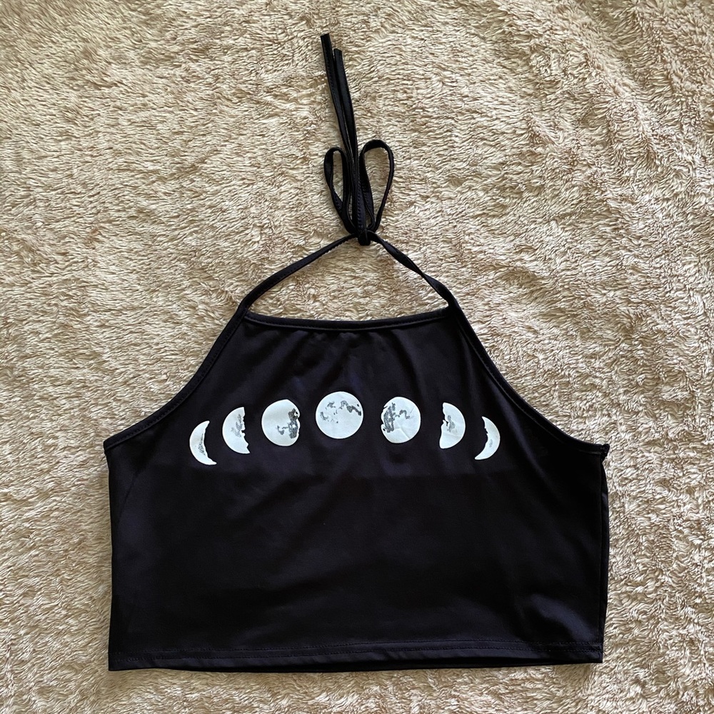 Moon cycle halter crop top!